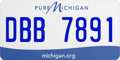 MI license plate DBB7891