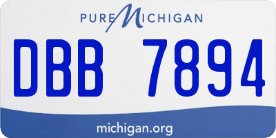 MI license plate DBB7894