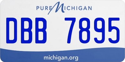 MI license plate DBB7895