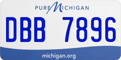 MI license plate DBB7896