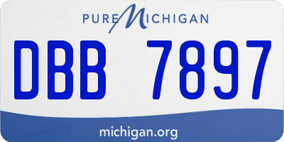 MI license plate DBB7897