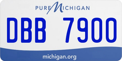 MI license plate DBB7900