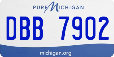 MI license plate DBB7902