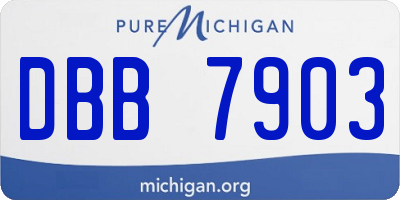 MI license plate DBB7903