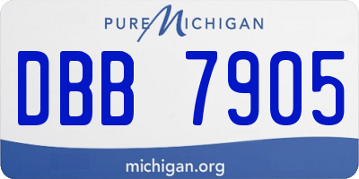 MI license plate DBB7905