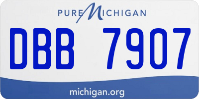 MI license plate DBB7907