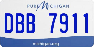 MI license plate DBB7911
