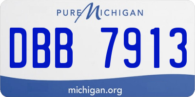 MI license plate DBB7913