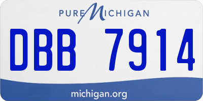 MI license plate DBB7914