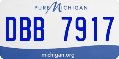 MI license plate DBB7917