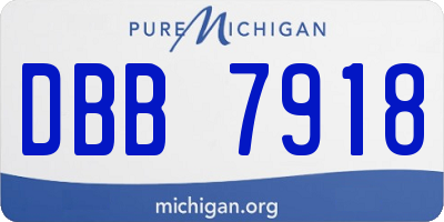 MI license plate DBB7918