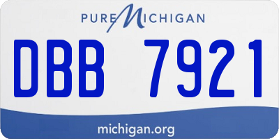 MI license plate DBB7921