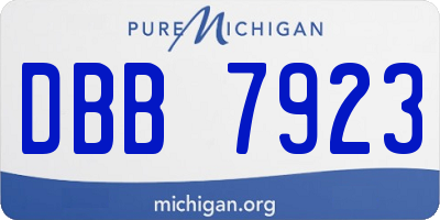MI license plate DBB7923