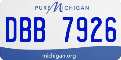 MI license plate DBB7926