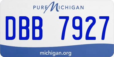 MI license plate DBB7927