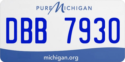 MI license plate DBB7930