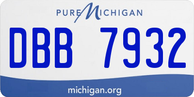 MI license plate DBB7932