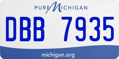 MI license plate DBB7935