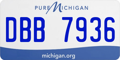 MI license plate DBB7936