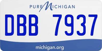 MI license plate DBB7937