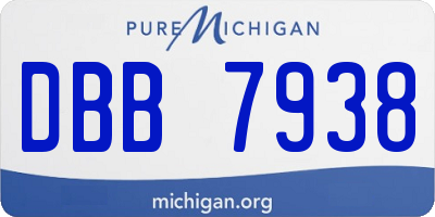MI license plate DBB7938
