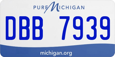 MI license plate DBB7939