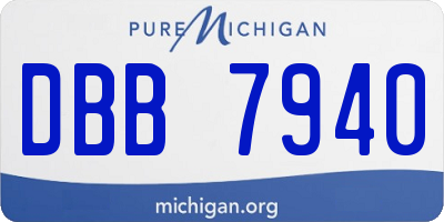 MI license plate DBB7940