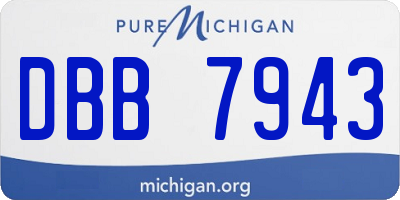 MI license plate DBB7943