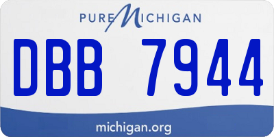 MI license plate DBB7944