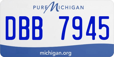 MI license plate DBB7945
