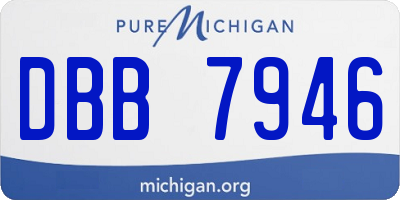 MI license plate DBB7946