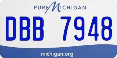 MI license plate DBB7948
