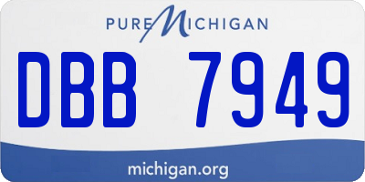 MI license plate DBB7949