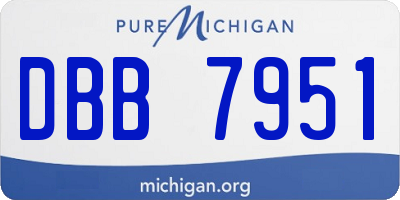 MI license plate DBB7951