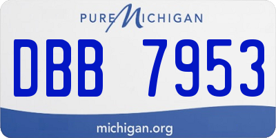 MI license plate DBB7953