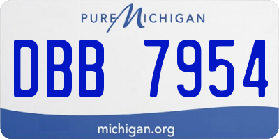 MI license plate DBB7954