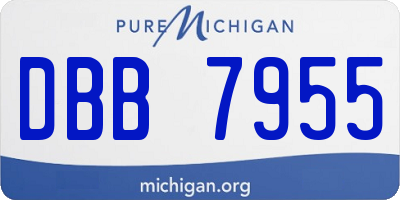 MI license plate DBB7955