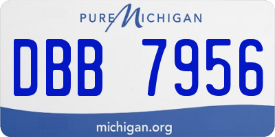 MI license plate DBB7956