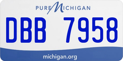 MI license plate DBB7958