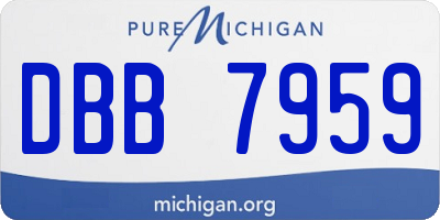 MI license plate DBB7959