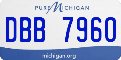 MI license plate DBB7960