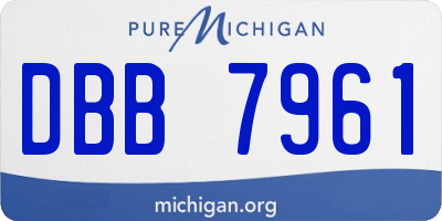 MI license plate DBB7961