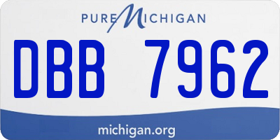 MI license plate DBB7962