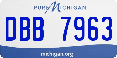 MI license plate DBB7963