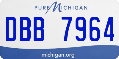 MI license plate DBB7964