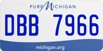 MI license plate DBB7966