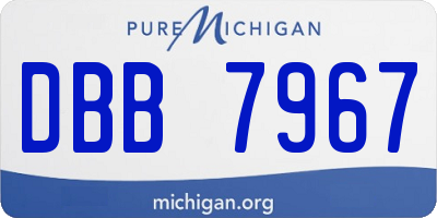 MI license plate DBB7967