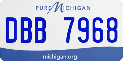 MI license plate DBB7968