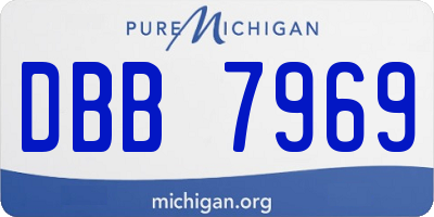 MI license plate DBB7969