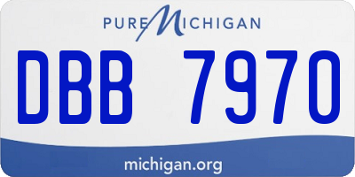 MI license plate DBB7970